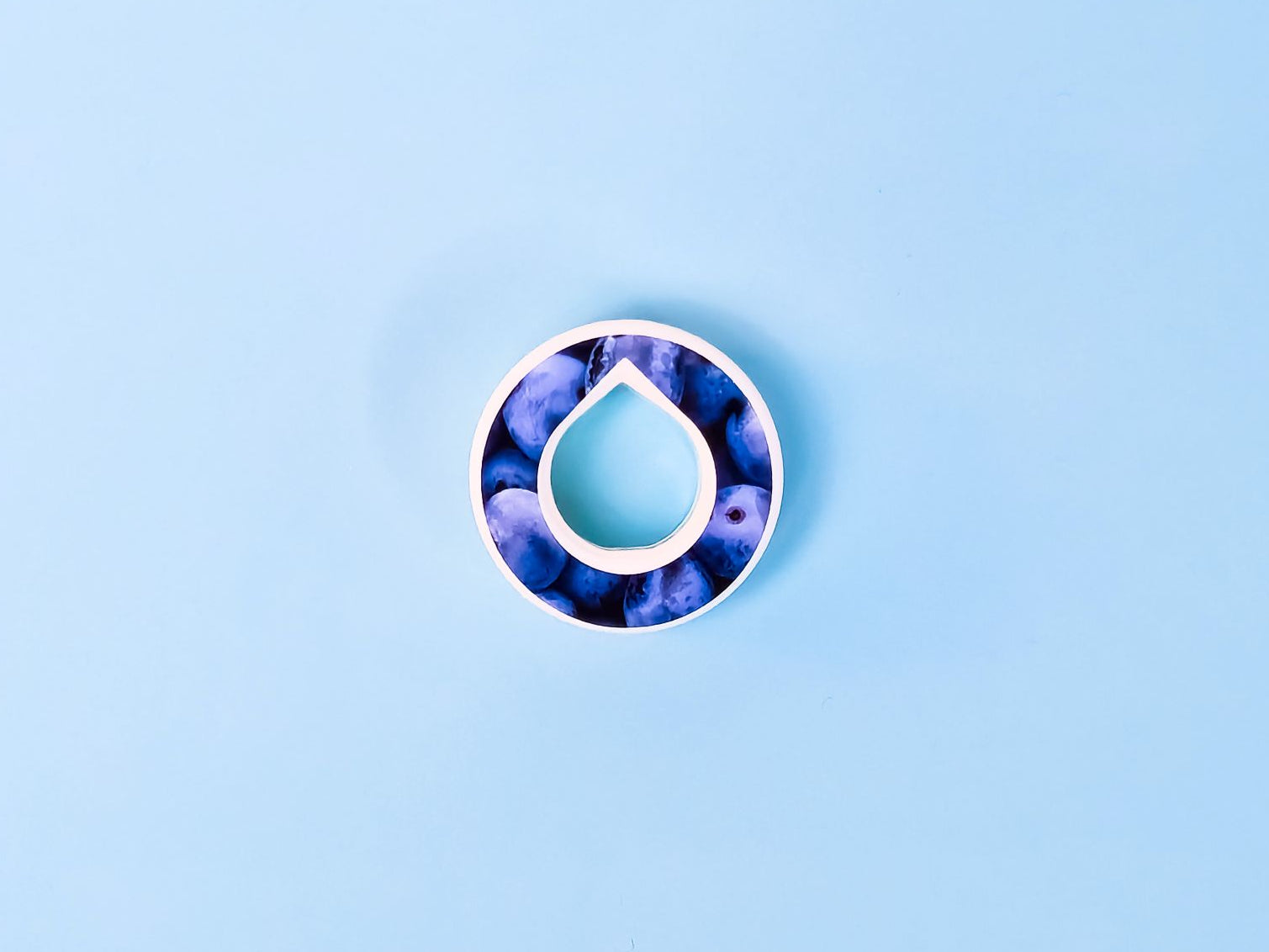 En Hydrink Blåbær smagsring gennem duft